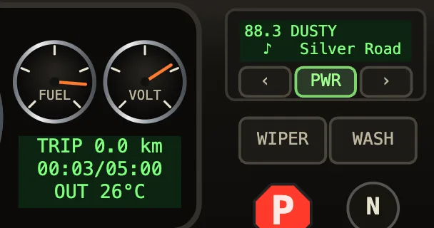 trip computer and cab radio
