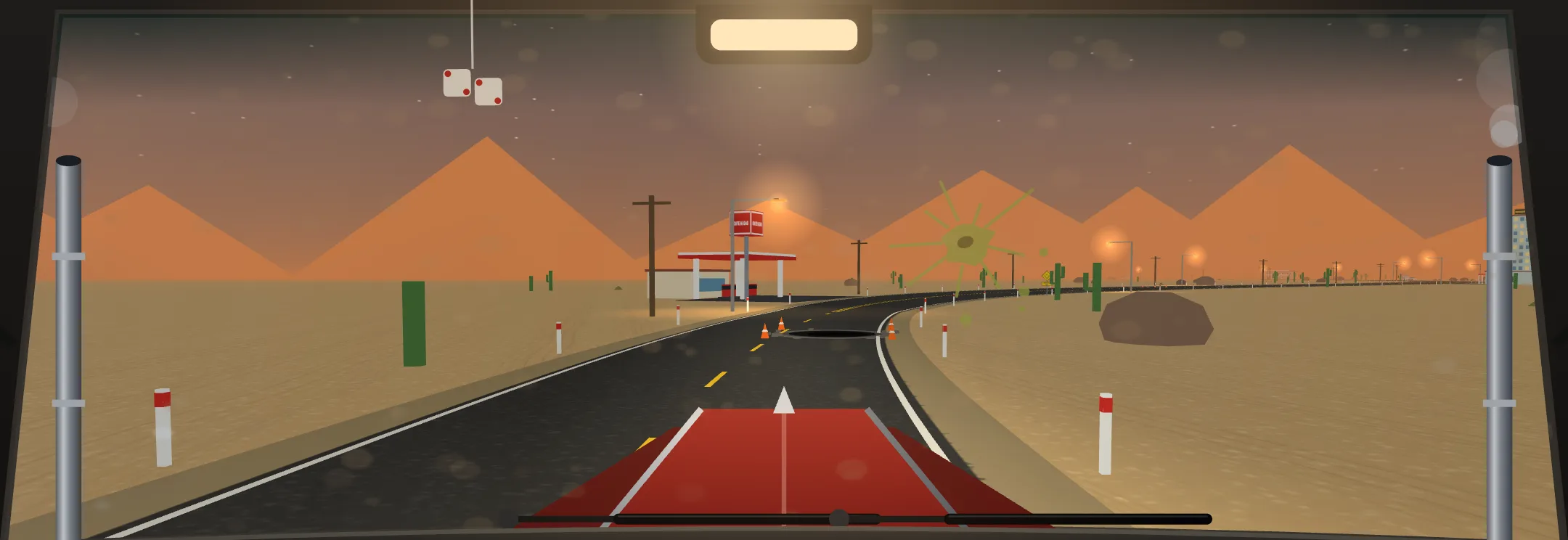 Route 66 at dusk